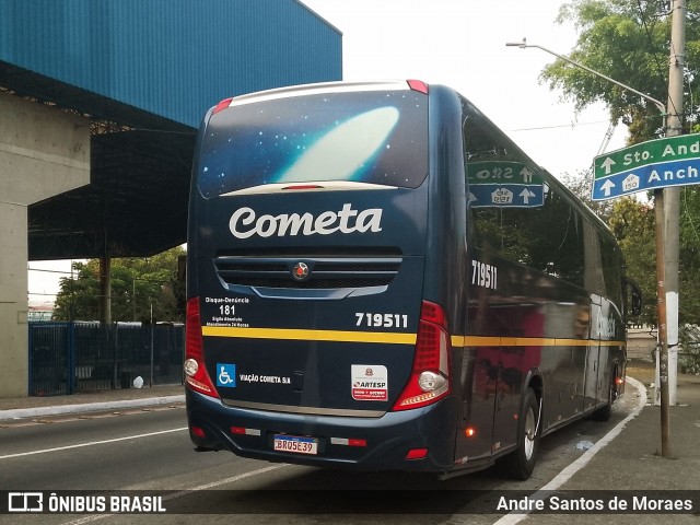 Viação Cometa 719511 na cidade de São Paulo, São Paulo, Brasil, por Andre Santos de Moraes. Número da foto: #12398851.