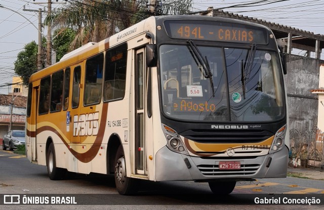 Transportes Fabio's RJ 154.088 na cidade de Rio de Janeiro, Rio de Janeiro, Brasil, por Gabriel Conceição. Número da foto: #12396747.
