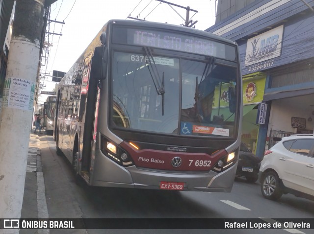 Viação Gatusa Transportes Urbanos 7 6952 na cidade de São Paulo, São Paulo, Brasil, por Rafael Lopes de Oliveira. Número da foto: #12398883.