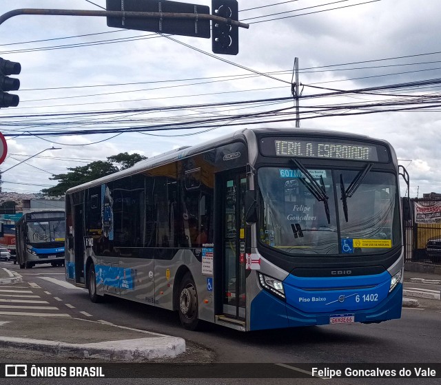 Viação Grajaú S.A. 6 1402 na cidade de São Paulo, São Paulo, Brasil, por Felipe Goncalves do Vale. Número da foto: #12399067.