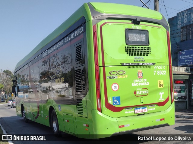 Transwolff Transportes e Turismo 7 8922 na cidade de São Paulo, São Paulo, Brasil, por Rafael Lopes de Oliveira. Número da foto: #12397773.