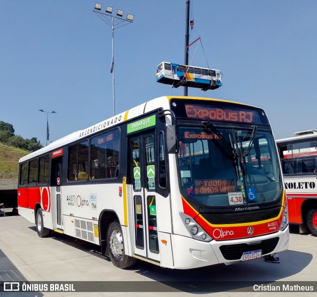 Auto Viação Alpha A48073 na cidade de Duque de Caxias, Rio de Janeiro, Brasil, por Cristian Matheus. Número da foto: #12397456.