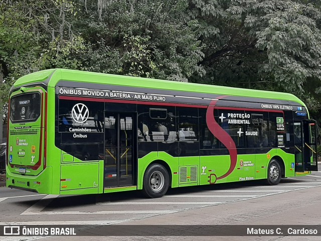 Transwolff Transportes e Turismo E-VOLKSBUS na cidade de São Paulo, São Paulo, Brasil, por Mateus C.  Cardoso. Número da foto: #12398013.