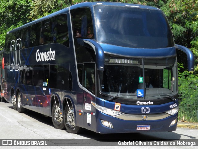 Viação Cometa 14303 na cidade de São Paulo, São Paulo, Brasil, por Gabriel Oliveira Caldas da Nobrega. Número da foto: #12396935.