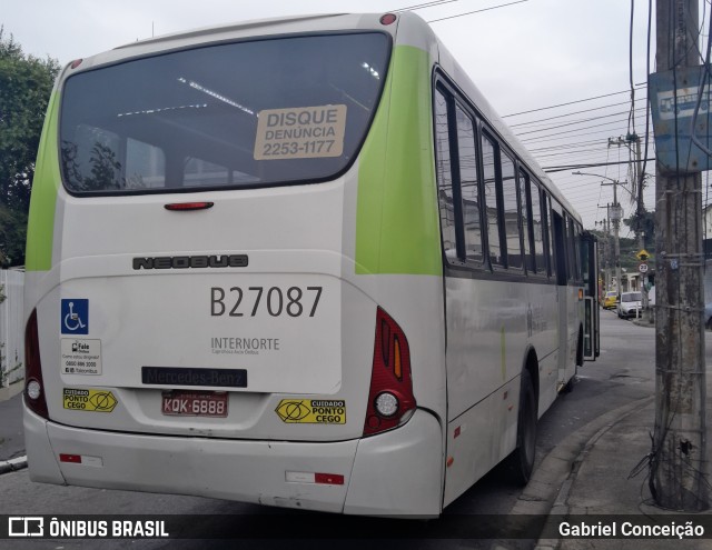 Caprichosa Auto Ônibus B27087 na cidade de Rio de Janeiro, Rio de Janeiro, Brasil, por Gabriel Conceição. Número da foto: #12397176.