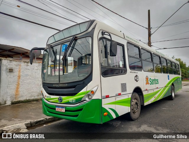 Viação Piracicabana Santos 4231 na cidade de Santos, São Paulo, Brasil, por Guilherme Silva. Número da foto: #12401701.