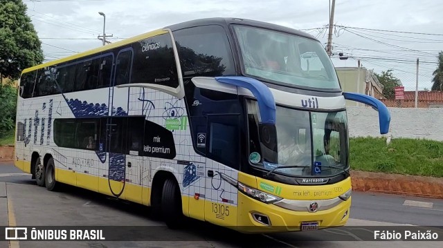 UTIL - União Transporte Interestadual de Luxo 13105 na cidade de Ribeirão Preto, São Paulo, Brasil, por Fábio Paixão. Número da foto: #12399885.