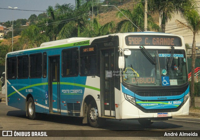 Viação Ponte Coberta RJ 190.054 na cidade de Nova Iguaçu, Rio de Janeiro, Brasil, por André Almeida. Número da foto: #12399779.