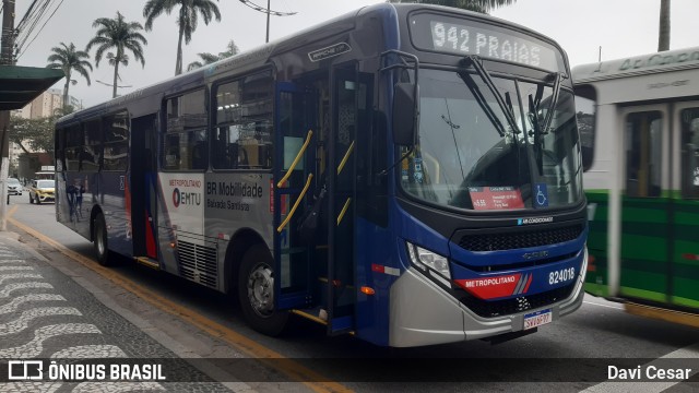 BR Mobilidade Baixada Santista 824018 na cidade de Santos, São Paulo, Brasil, por Davi Cesar. Número da foto: #12399551.