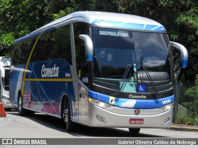 Viação Cometa 18501 na cidade de São Paulo, São Paulo, Brasil, por Gabriel Oliveira Caldas da Nobrega. Número da foto: #12403018.