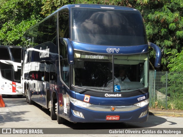 Viação Cometa 17318 na cidade de São Paulo, São Paulo, Brasil, por Gabriel Oliveira Caldas da Nobrega. Número da foto: #12402995.