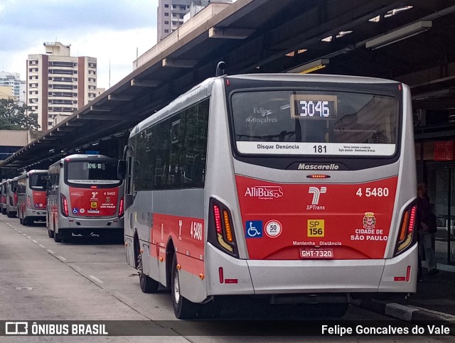 Allibus Transportes 4 5480 na cidade de São Paulo, São Paulo, Brasil, por Felipe Goncalves do Vale. Número da foto: #12402600.