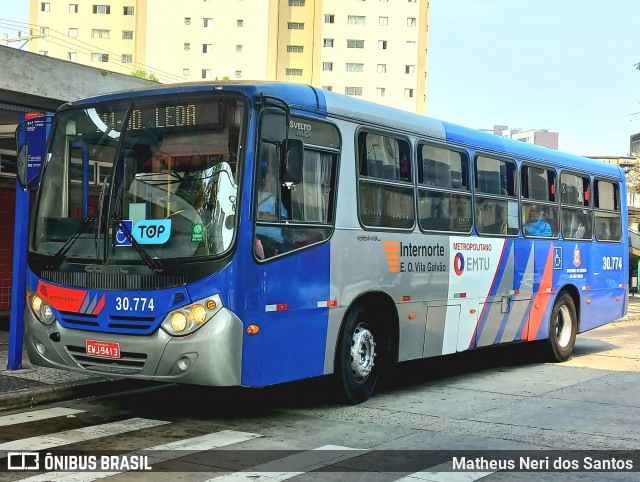 Empresa de Ônibus Vila Galvão 30.774 na cidade de São Paulo, São Paulo, Brasil, por Matheus Neri dos Santos. Número da foto: #12404006.
