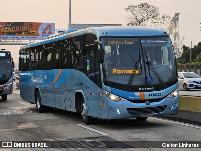 Auto Ônibus Fagundes RJ 101.278 na cidade de Niterói, Rio de Janeiro, Brasil, por Cleiton Linhares. Número da foto: #12402232.