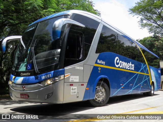 Viação Cometa 18501 na cidade de São Paulo, São Paulo, Brasil, por Gabriel Oliveira Caldas da Nobrega. Número da foto: #12403026.
