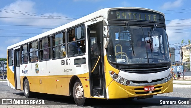 Belém Rio Transportes BD-170 na cidade de Belém, Pará, Brasil, por Samara Goes. Número da foto: #12403666.