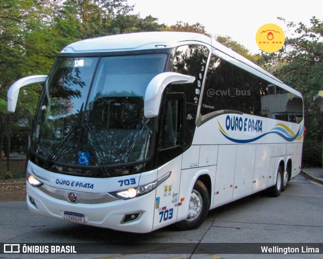 Viação Ouro e Prata 703 na cidade de São Paulo, São Paulo, Brasil, por Wellington Lima. Número da foto: #12402418.