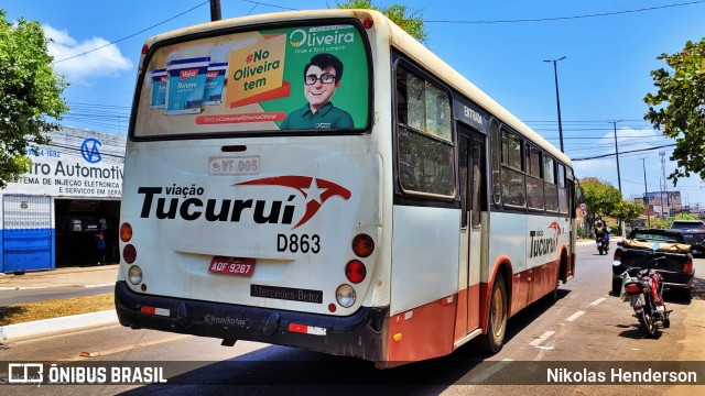 Viação Tucuruí D863 na cidade de Tucuruí, Pará, Brasil, por Nikolas Henderson. Número da foto: #12405742.