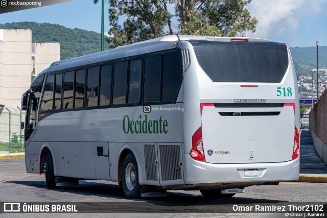 AdeO - Autobuses de Occidente 518 na cidade de Morelia, Michoacán, México, por Omar Ramírez Thor2102. Número da foto: #12406456.