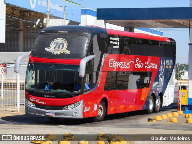 Expresso São Luiz 8010 na cidade de Goiânia, Goiás, Brasil, por Glauber Medeiros. Número da foto: #12408930.