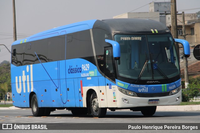 UTIL - União Transporte Interestadual de Luxo 9629 na cidade de Volta Redonda, Rio de Janeiro, Brasil, por Paulo Henrique Pereira Borges. Número da foto: #12407277.