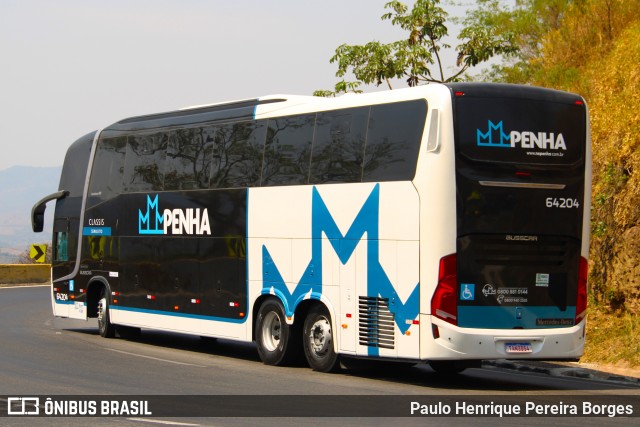 Empresa de Ônibus Nossa Senhora da Penha 64204 na cidade de Piraí, Rio de Janeiro, Brasil, por Paulo Henrique Pereira Borges. Número da foto: #12407320.
