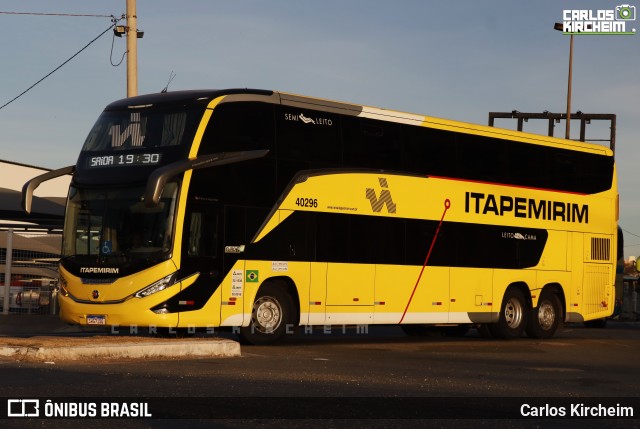 Viação Nova Itapemirim 40296 na cidade de Goiânia, Goiás, Brasil, por Carlos Kircheim. Número da foto: #12407584.