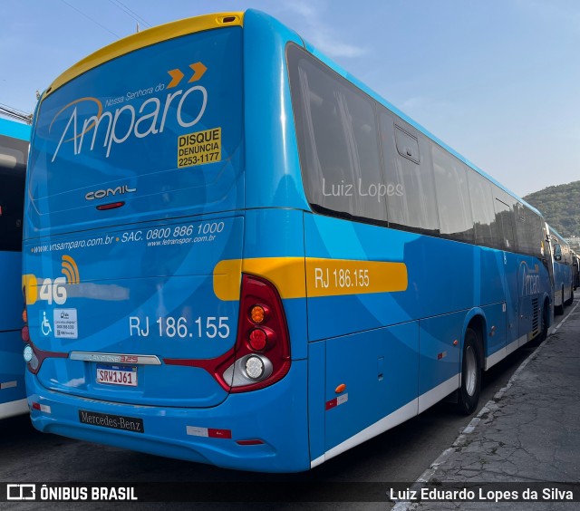 Viação Nossa Senhora do Amparo RJ 186.155 na cidade de Niterói, Rio de Janeiro, Brasil, por Luiz Eduardo Lopes da Silva. Número da foto: #12407791.