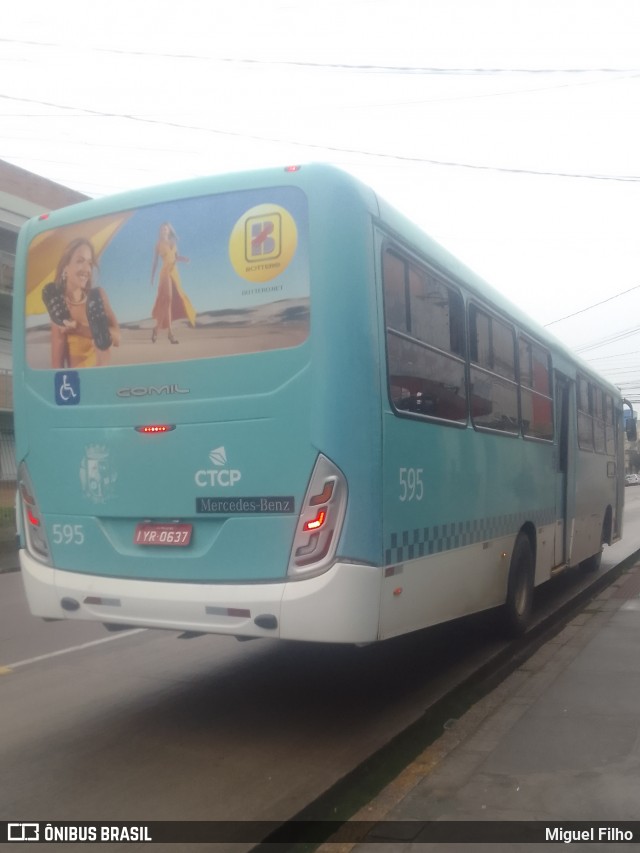 Viação Nossa Senhora Conquistadora 595 na cidade de Pelotas, Rio Grande do Sul, Brasil, por Miguel Filho. Número da foto: #12406702.