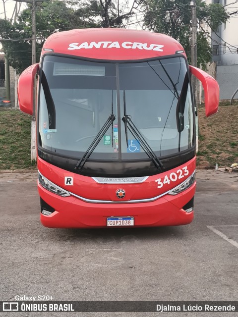 Viação Santa Cruz 34023 na cidade de Pouso Alegre, Minas Gerais, Brasil, por Djalma Lúcio Rezende. Número da foto: #12407814.