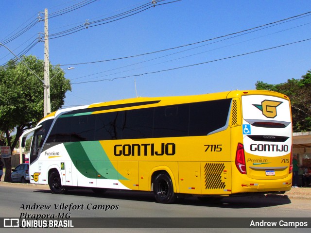 Empresa Gontijo de Transportes 7115 na cidade de Pirapora, Minas Gerais, Brasil, por Andrew Campos. Número da foto: #12407571.