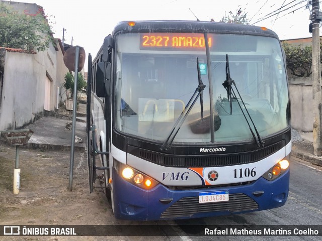 VMG - Viação Minas Gerais 1106 na cidade de Ibirité, Minas Gerais, Brasil, por Rafael Matheus Martins Coelho. Número da foto: #12409437.