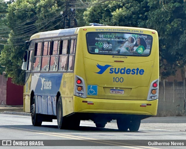 Viação Sudeste 100 na cidade de Marataízes, Espírito Santo, Brasil, por Guilherme Neves. Número da foto: #12411058.