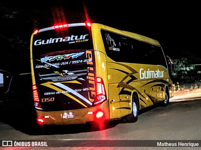Guimatur Transporte e Turismo 1350 na cidade de Deodápolis, Mato Grosso do Sul, Brasil, por Matheus Henrique. Número da foto: #12409981.