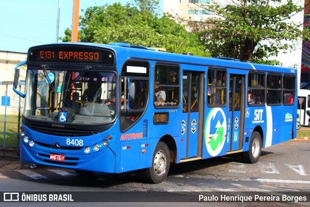 Autotrans Transportes Urbanos e Rodoviários 8408 na cidade de Uberlândia, Minas Gerais, Brasil, por Paulo Henrique Pereira Borges. Número da foto: #12410446.