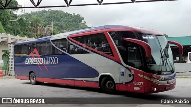 Expresso Luxo 18037 na cidade de Santos, São Paulo, Brasil, por Fábio Paixão. Número da foto: #12414583.