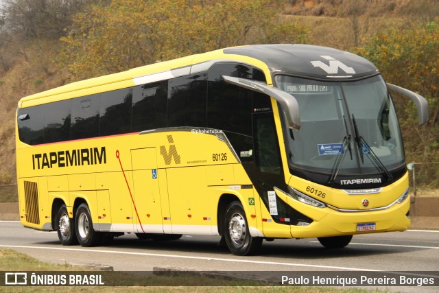 Viação Nova Itapemirim 60126 na cidade de Piraí, Rio de Janeiro, Brasil, por Paulo Henrique Pereira Borges. Número da foto: #12414743.