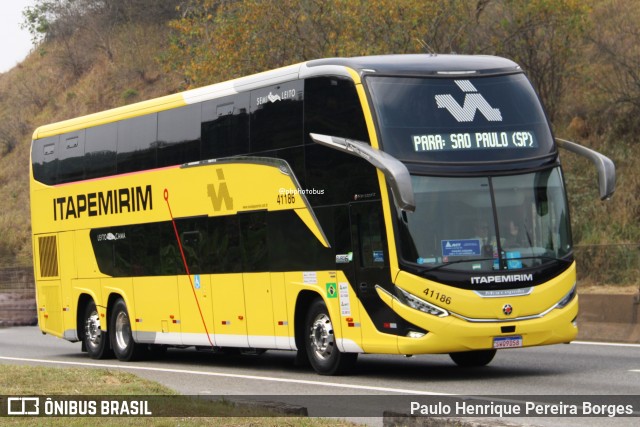Viação Nova Itapemirim 41186 na cidade de Piraí, Rio de Janeiro, Brasil, por Paulo Henrique Pereira Borges. Número da foto: #12414757.