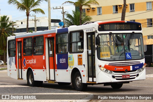 Capital Transportes 8311 na cidade de Aracaju, Sergipe, Brasil, por Paulo Henrique Pereira Borges. Número da foto: #12414671.