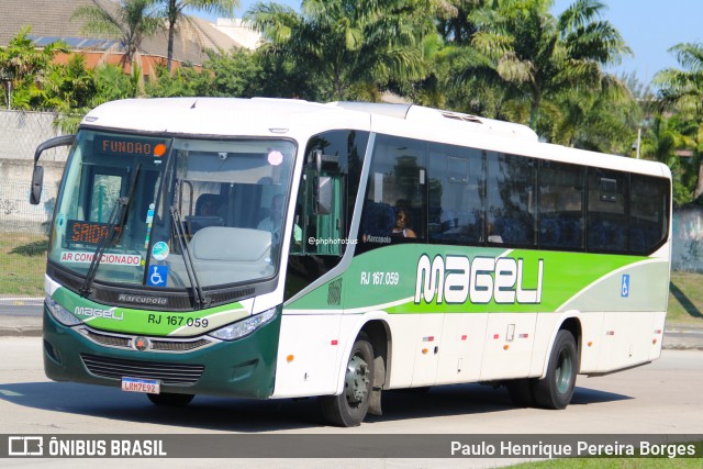 Transportes Mageli RJ 167.059 na cidade de Rio de Janeiro, Rio de Janeiro, Brasil, por Paulo Henrique Pereira Borges. Número da foto: #12416922.