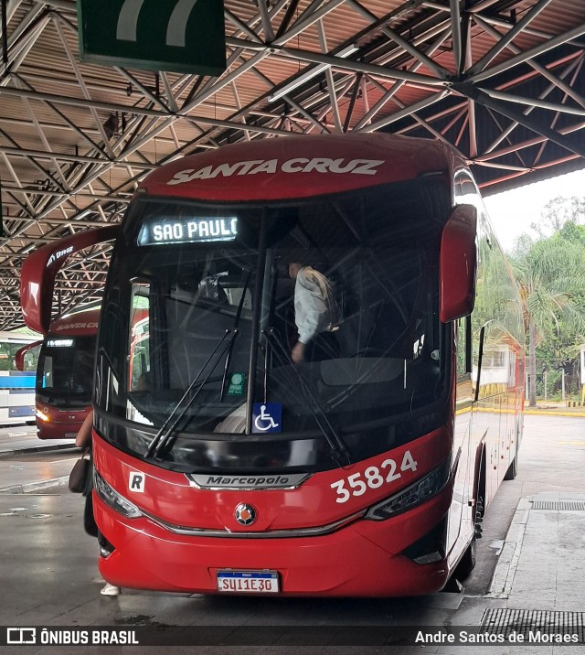 Viação Santa Cruz 35824 na cidade de São Paulo, São Paulo, Brasil, por Andre Santos de Moraes. Número da foto: #12415280.