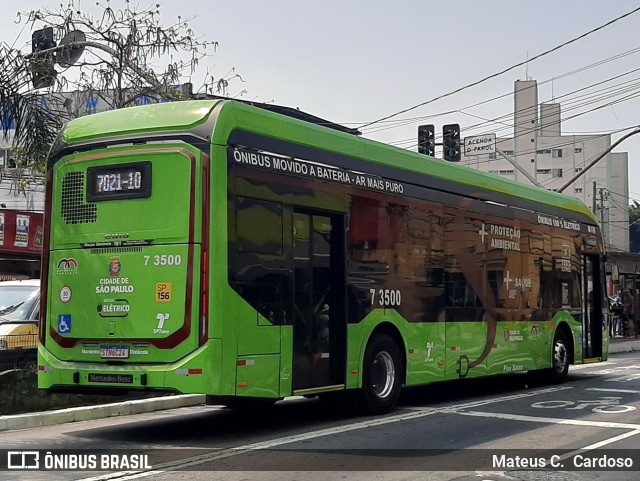 Viação Metrópole Paulista - Zona Sul 7 3500 na cidade de São Paulo, São Paulo, Brasil, por Mateus C.  Cardoso. Número da foto: #12416754.