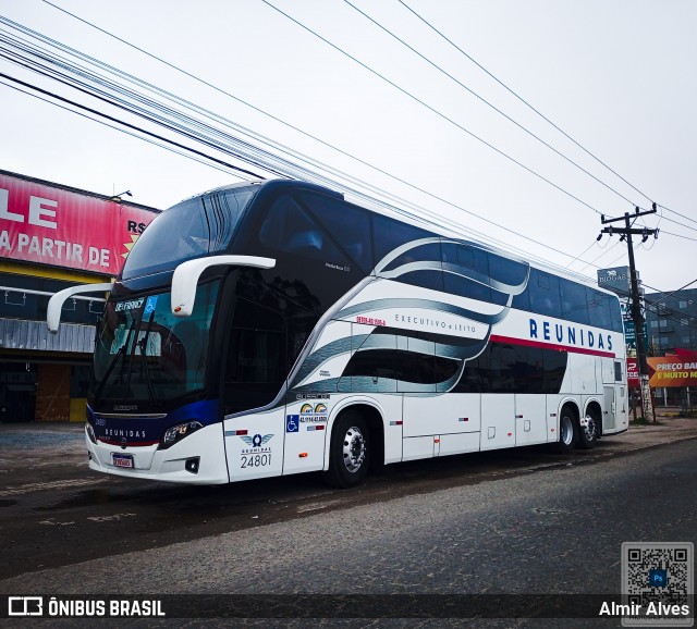 Reunidas Transportes Coletivos 24801 na cidade de Indaial, Santa Catarina, Brasil, por Almir Alves. Número da foto: #12416096.