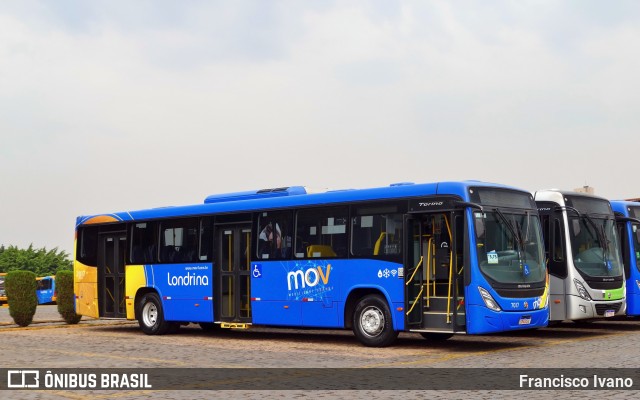 Londrisul Transportes Coletivos 7107 na cidade de Londrina, Paraná, Brasil, por Francisco Ivano. Número da foto: #12416944.