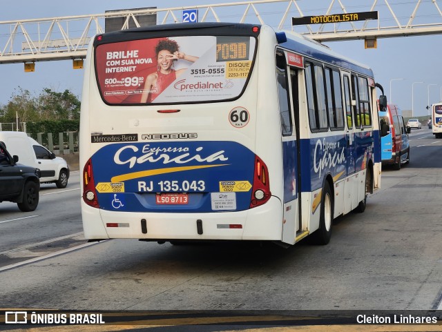 Expresso Garcia RJ 135.043 na cidade de Niterói, Rio de Janeiro, Brasil, por Cleiton Linhares. Número da foto: #12417102.