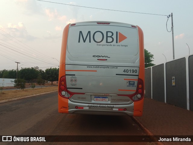 MOBI Transporte 40190 na cidade de Cachoeira Dourada, Goiás, Brasil, por Jonas Miranda. Número da foto: #12420645.
