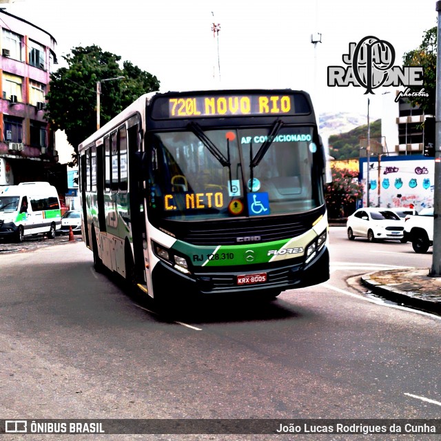 Transportes Flores RJ 128.310 na cidade de Rio de Janeiro, Rio de Janeiro, Brasil, por João Lucas Rodrigues da Cunha. Número da foto: #12419861.