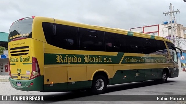 Viação Rápido Brasil 992 na cidade de Santos, São Paulo, Brasil, por Fábio Paixão. Número da foto: #12418215.