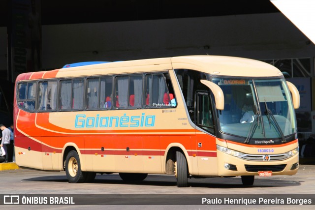 Auto Viação Goianésia 183003-0 na cidade de Goiânia, Goiás, Brasil, por Paulo Henrique Pereira Borges. Número da foto: #12420023.