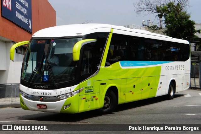 Costa Verde Transportes RJ 217.057 na cidade de Rio de Janeiro, Rio de Janeiro, Brasil, por Paulo Henrique Pereira Borges. Número da foto: #12419971.
